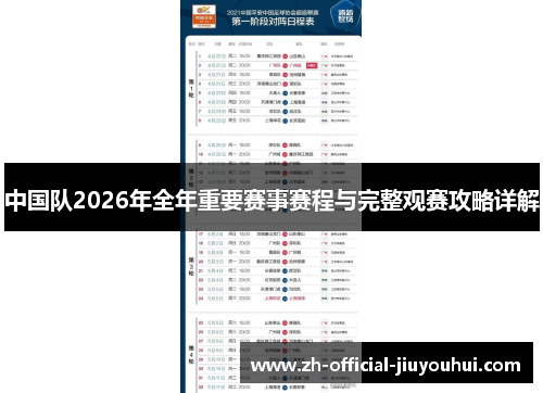 中国队2026年全年重要赛事赛程与完整观赛攻略详解 中国队2026年全年重要赛事赛程与完整观赛攻略详解